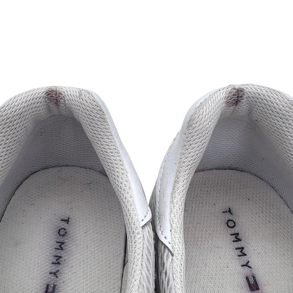 Tommy Hilfiger White Mesh & Leather Lace-Up Sneakers Womens Shoes Size 8M - Picture 7 of 14